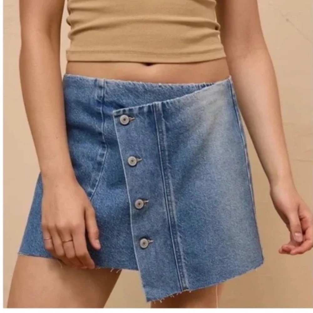 American Eagle Outfitters Low Rise A‎ Line Stretch Jean Skirt Size 6 Y2K NWT